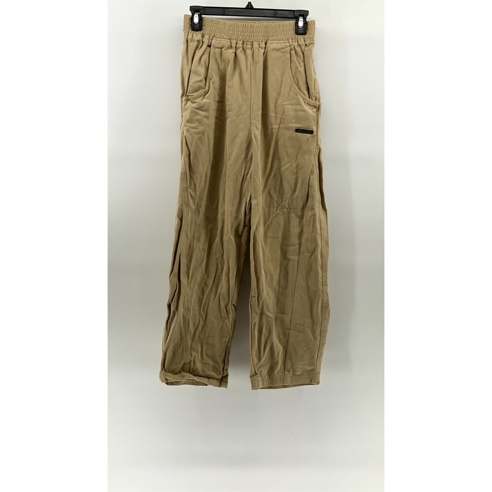 COLD GOLD Women's Tan Straight-Leg Pull-On Relaxed Fit Pant SZ M